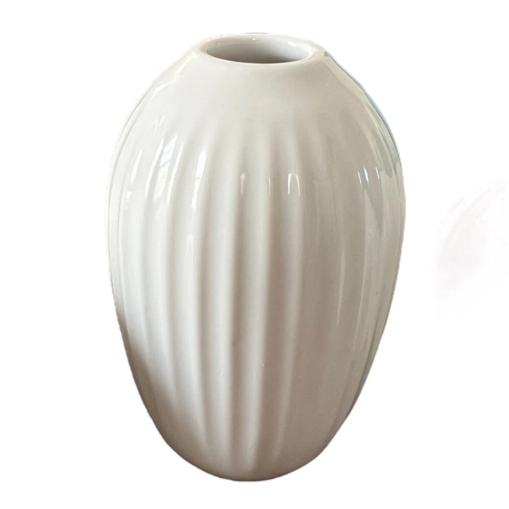 Kahler Hammershoi White Porcelain Vases Set Of 3 Hans-Christian Bauer - Picture 3 of 5